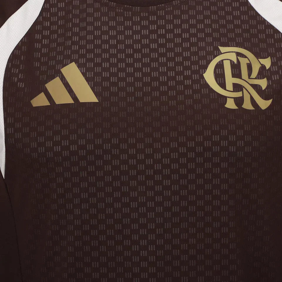 Camisa Flamengo Treino 26/27 - Torcedor Adidas Masculina - Marrom