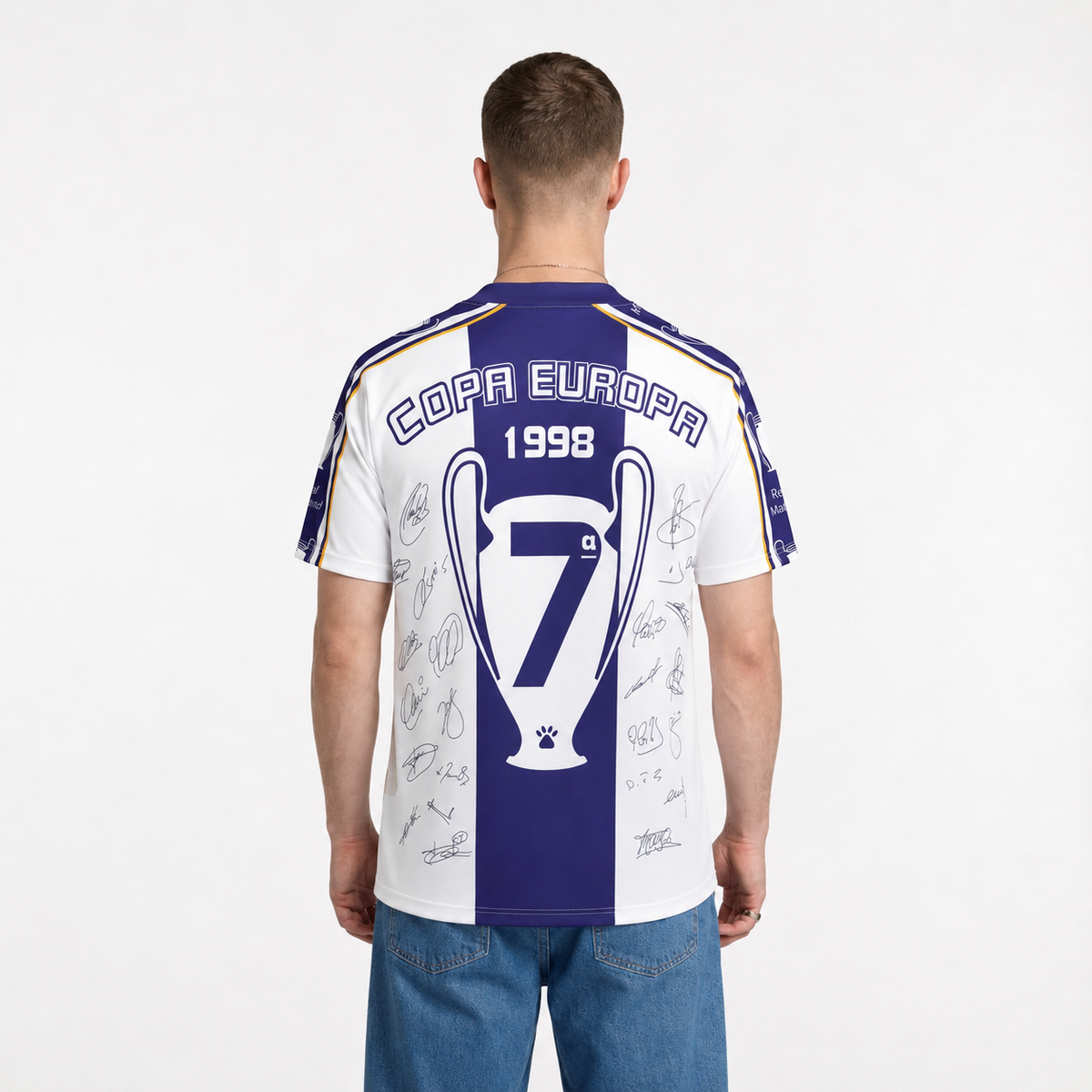 Camisa Real Madrid Edição Comemorativa 7 Champions League 1997/98
